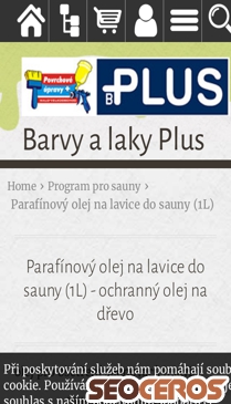 eshop.barvyplus.cz/parafinovy-olej-na-lavice-do-sauny-1l-ochranny-olej-na-drevo {typen} forhåndsvisning