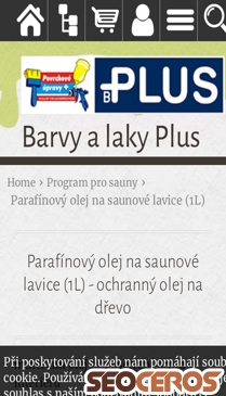 eshop.barvyplus.cz/parafinovy-olej-na-saunove-lavice-1l-ochranny-olej-na-drevo mobil förhandsvisning