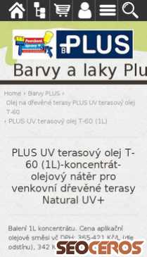 eshop.barvyplus.cz/plus-uv-terasovy-olej-t-60-1l-koncentrat-olejovy-nater-pro-venkovni-drevene-terasy {typen} forhåndsvisning