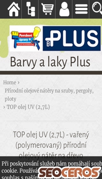 eshop.barvyplus.cz/top-olej-uv-2-7l-vareny-polymerovany-prirodni-olejovy-nater-na-drevo mobil náhľad obrázku