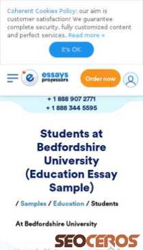 essaysprofessors.com/samples/education/students-at-bedfordshire-university.html mobil förhandsvisning