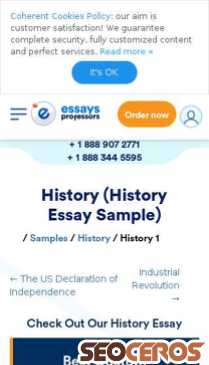 essaysprofessors.com/samples/history/history-1.html mobil előnézeti kép