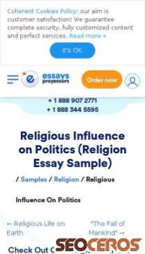 essaysprofessors.com/samples/religion-/religious-influence-on-politics.html mobil előnézeti kép