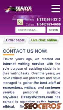 essayswriters.com/contacts.html mobil preview