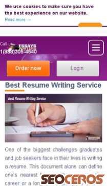 essayswriters.com/resume-services.html mobil Vista previa