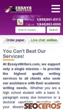 essayswriters.com/services.html mobil preview