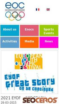 eurolympic.org mobil preview