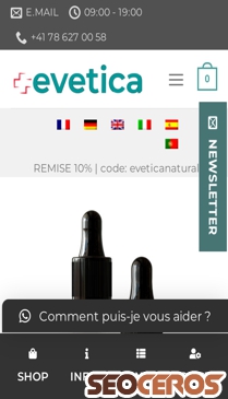 evetica.ch mobil preview