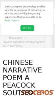 exclusivepapers.org/essays/term-paper-example/chinese-narrative-poem-a-peacock-southeast-flew.php {typen} forhåndsvisning