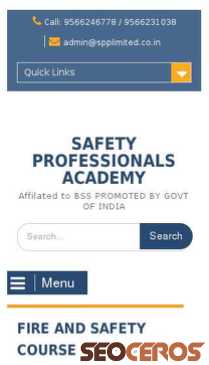 fireandsafetycoursesinchennai.in mobil preview