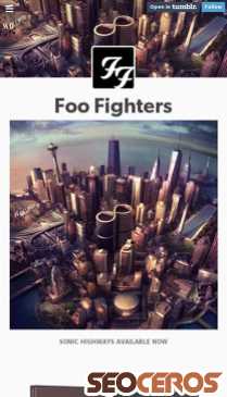 foofighters.com mobil Vista previa