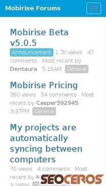 forums.mobirise.com mobil preview