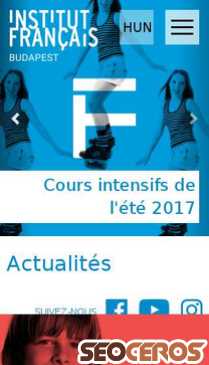 franciaintezet.hu mobil előnézeti kép