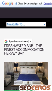 freshwaterbnb.com mobil vista previa