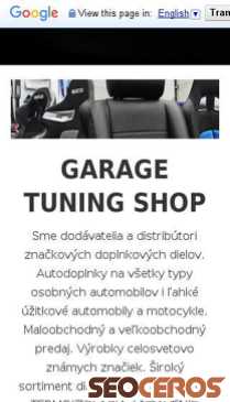garagetuningshop.sk mobil previzualizare
