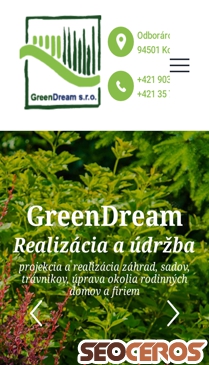 greendream.sk mobil vista previa