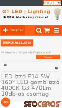 gtled.eu/LED-izzo-E14-5W-160-LED-gomb-izzo-4000K-G3-470Lm-1 mobil előnézeti kép
