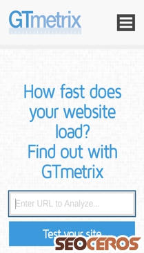 gtmetrix.com mobil 미리보기
