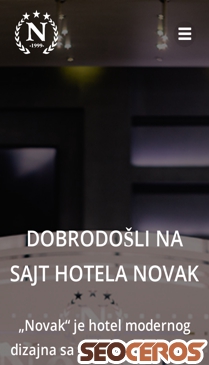 hotel-novak.com mobil previzualizare
