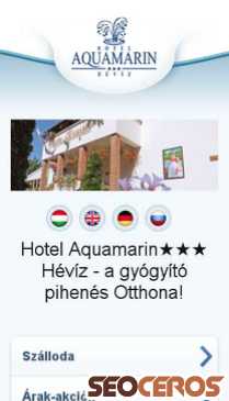 hotelaquamarin.hu mobil előnézeti kép