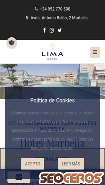 hotellimamarbella.com mobil Vista previa