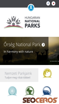 hungariannationalparks.hu mobil förhandsvisning