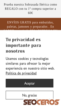 ibericosmarcelino.com mobil Vista previa