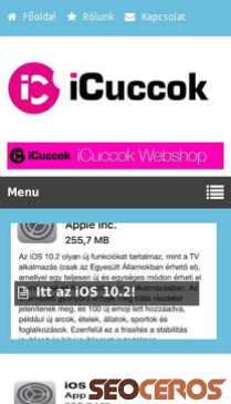 icuccok.hu mobil preview