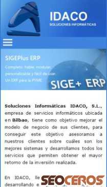 idaco.es mobil förhandsvisning