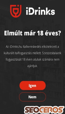 idrinks.hu mobil előnézeti kép