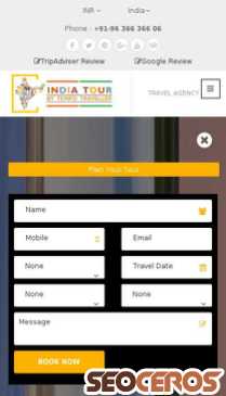 indiatourbytempotraveller.com mobil obraz podglądowy