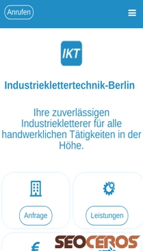 industrieklettertechnik-berlin.de mobil Vorschau