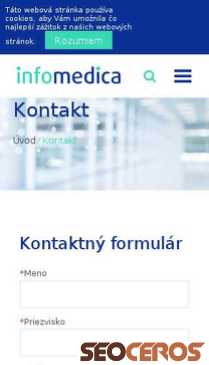 infomedica.sk/kontakt mobil vista previa