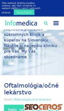infomedica.sk/oftalmologia mobil Vorschau