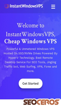 instantwindowsvps.com mobil preview