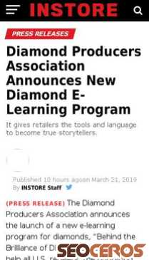 instoremag.com/diamond-producers-association-announces-new-diamond-e-learning- mobil 미리보기