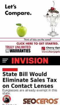 invisionmag.com/state-bill-would-eliminate-sales-tax-on-contact-lenses mobil 미리보기