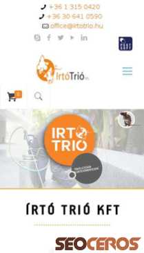 irtotrio.hu mobil förhandsvisning