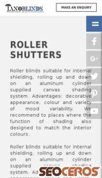 janoblinds.co.uk/roller-shutters.html mobil förhandsvisning