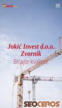 jokic-invest.com mobil previzualizare