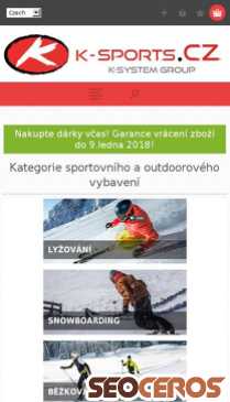 k-sports.cz mobil előnézeti kép