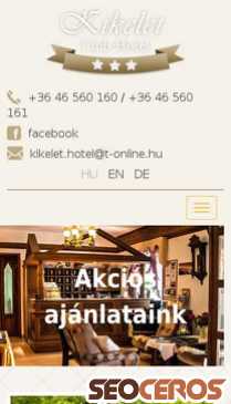 kikeletclubhotel.hu mobil náhled obrázku