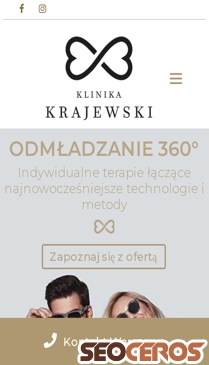 klinikakrajewski.pl mobil vista previa