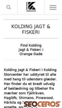 koldingstorcenter.dk/butikker/kolding-jagt-fiskeri.aspx mobil előnézeti kép