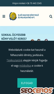 konyveles-palyazatiras.hu mobil előnézeti kép