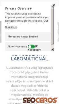 labomatic.hu mobil preview