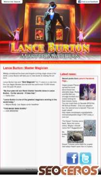 lanceburton.com mobil förhandsvisning