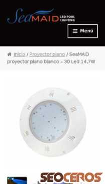 led-pool-lighting.com/es/producto/seamaid-proyector-plano-blanco-30-led-147w mobil obraz podglądowy