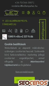 ledlampahaz.hu/A-24-Profil-A-Standard-U-alaku-lakkozott-Feher-2m mobil náhled obrázku