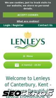 lenleys.co.uk mobil previzualizare